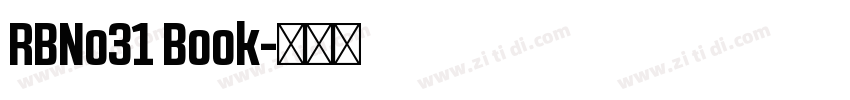 RBNo31 Book字体转换